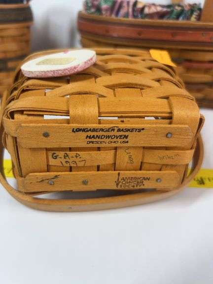 Longaberger Hope Basket, Sleigh Basket, Harvest Basket, Collectors Club Basket