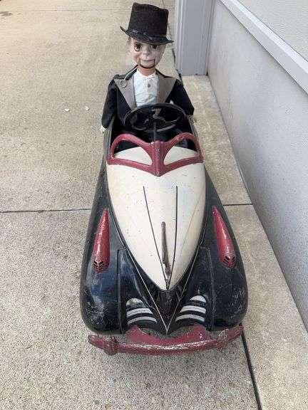 Steel Craft Dodgem Bumper Car and a Charlie Mckarthy Bergen Doll