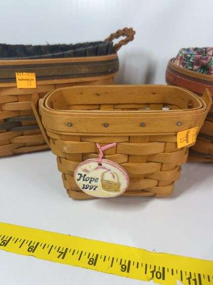 Longaberger Hope Basket, Sleigh Basket, Harvest Basket, Collectors Club Basket