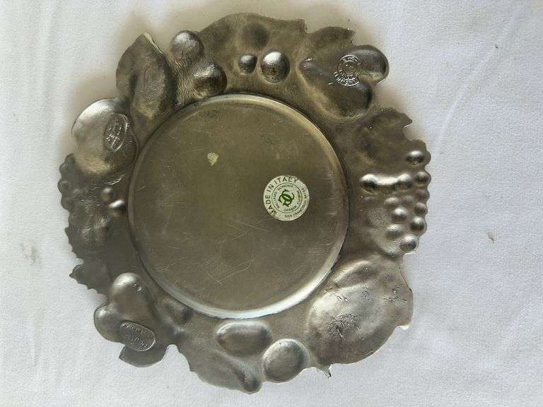 (2) Vases, (12) Napkin Rings, Waterford Crystal Clock, Leather Leaf, and other misc.