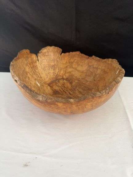 (2) Wood Bowls, Bird House, Peace Wood Work, and Wood Fish