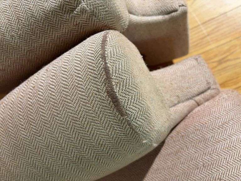 (2) matching recliners - (1) has rip