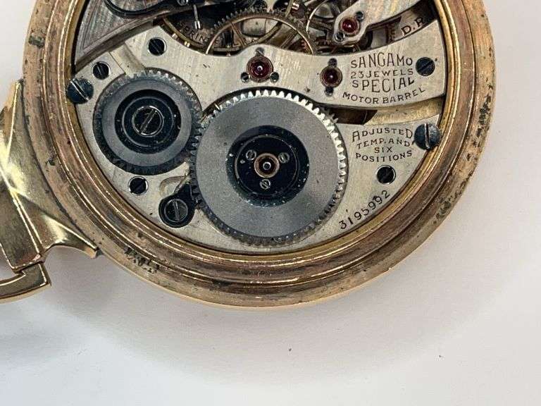 Illinois Sangamo Special Motor Barrel 23 Jewel Railroad Model Pocket Watch
