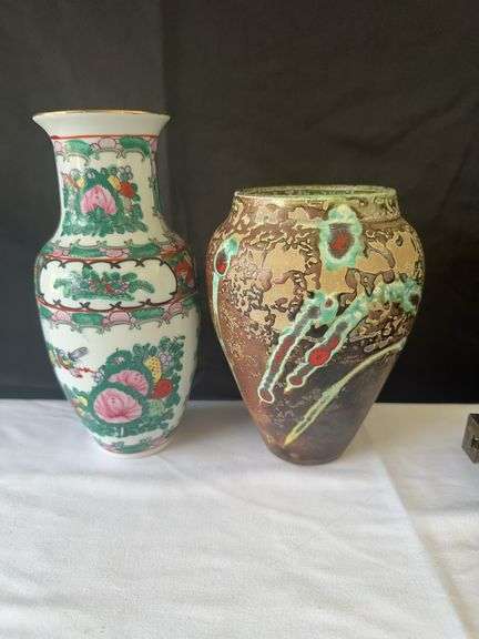 (2) Vases, (12) Napkin Rings, Waterford Crystal Clock, Leather Leaf, and other misc.
