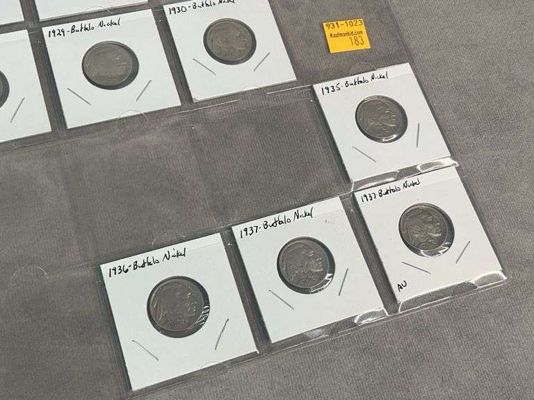 Susan B Anthony Dollars, Kennedy Halves, Washington Quarters, Buffalo Nickels ￼
