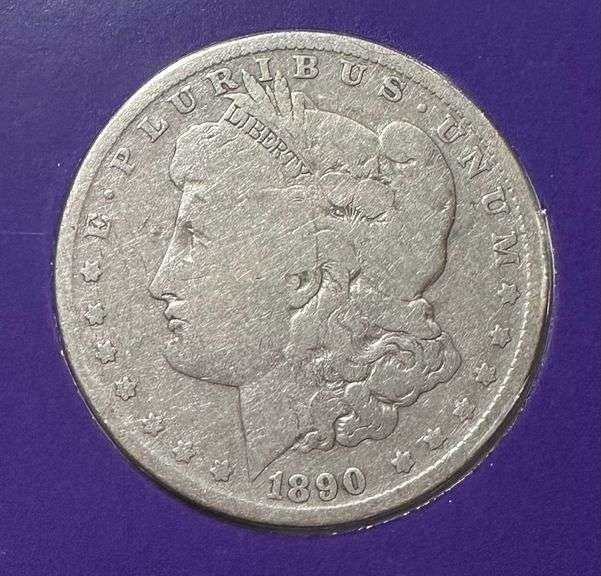 Lot of Two (2) Morgan Silver Dollars with Commemorative Cards & Stamps