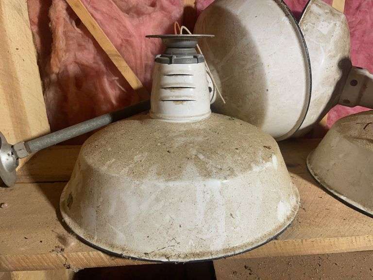 (4) vintage hanging bar lights