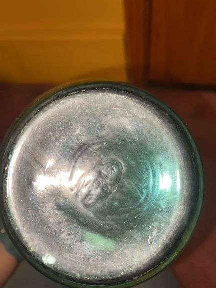 Fenton Green Ruffled Quilted Vase