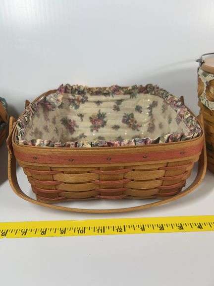 2000 Longaberger Woven Memories Basket, Longaberger Vintage Mother’s Day Basket, 2002 Longaberger Au