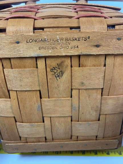 2000 Longaberger Woven Memories Basket, Longaberger Vintage Mother’s Day Basket, 2002 Longaberger Au