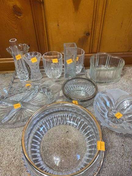 Assortment of Clear Glassware