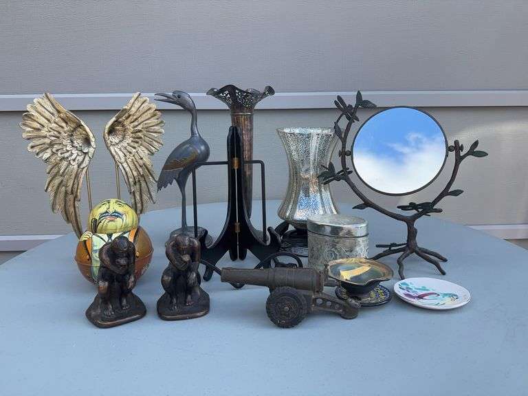 Candle, Bird Figurine, Lamp and other Decor