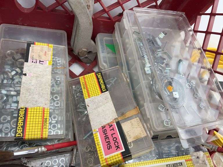 Crate with Variety of Tools
