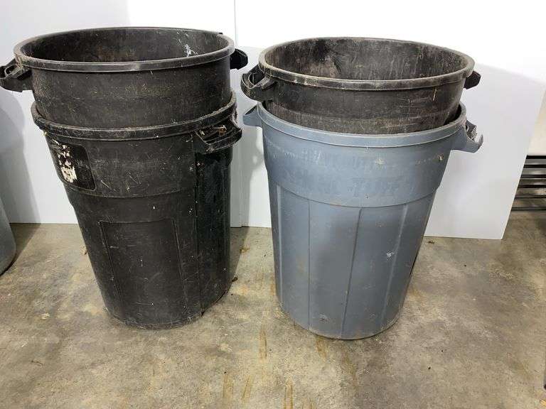 4 Trash Barrels ,Some Have Cracks