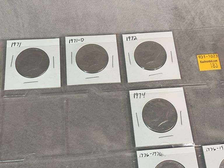 Susan B Anthony Dollars, Kennedy Halves, Washington Quarters, Buffalo Nickels ￼