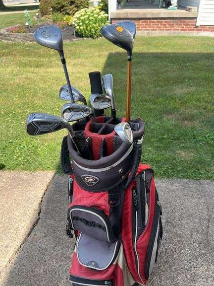 Top Flight Golf Bag and Clubs