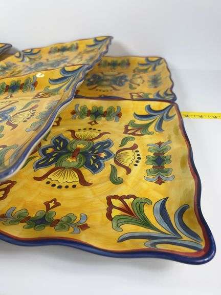 Maxcera Yellow Talavera 12” Plates