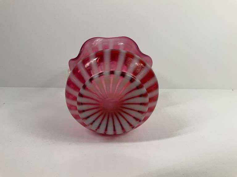 Fenton Candy Stripe Basket