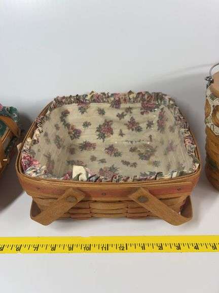 2000 Longaberger Woven Memories Basket, Longaberger Vintage Mother’s Day Basket, 2002 Longaberger Au
