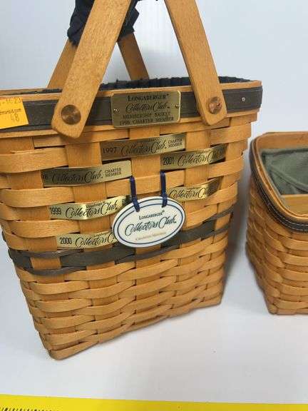 Longaberger Collectors Club Membership Charter Member Basket, Longaberger Father’s Day Caddy Basket,