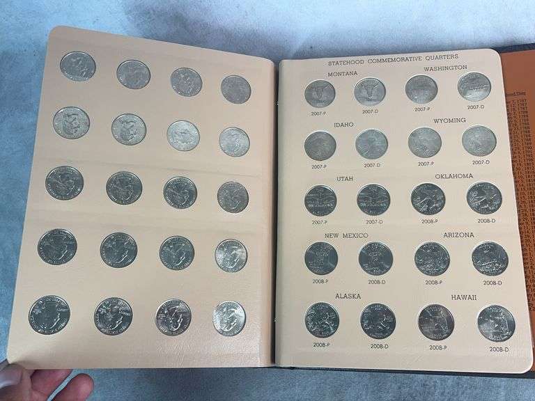 1999-2008 Statehood Commemorative Washington Quarters Complete Book