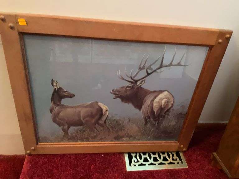 Framed Elk Print
