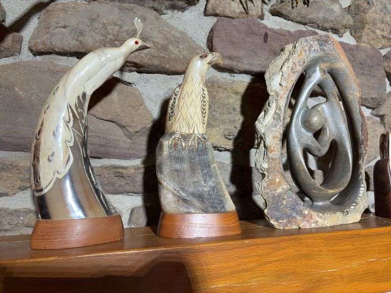 Decorative mantel pieces - figurines, rocks, and more