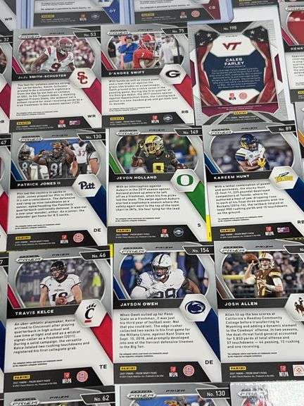 Assortment of College Football Trading Cards