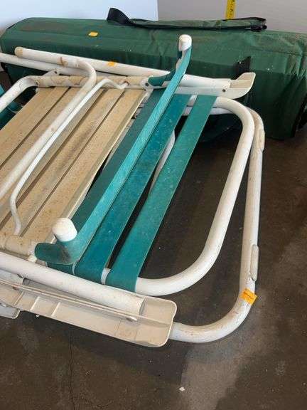 (2) Plastic Folding Chairs, Camping Chair in Case