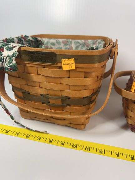Longaberger Cranberry Basket, Fathers Day Basket, Woven Memories Basket