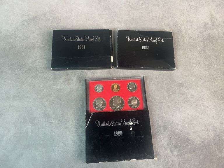 1980, 1981, 1982 United States Proof Sets