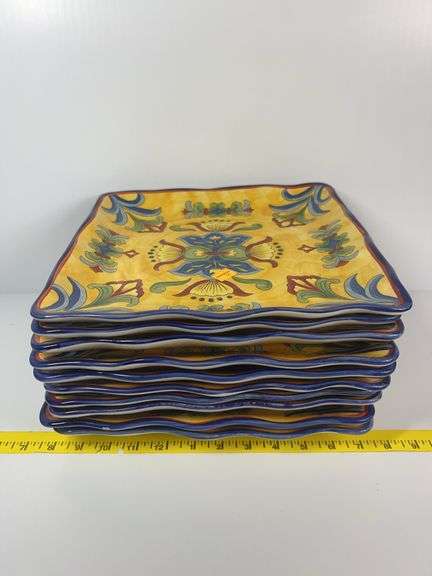 Maxcera Yellow Talavera 12” Plates