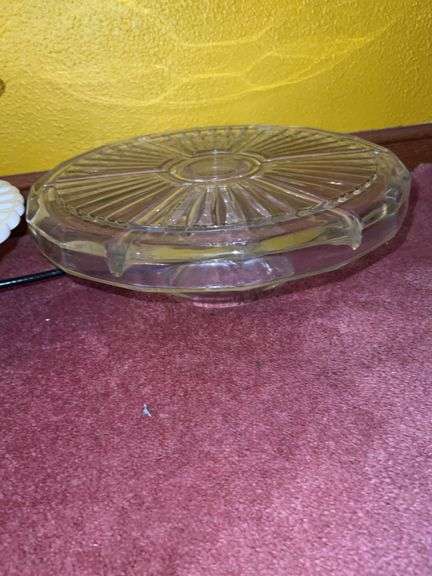 (4) Glass Cake Stands/Platters