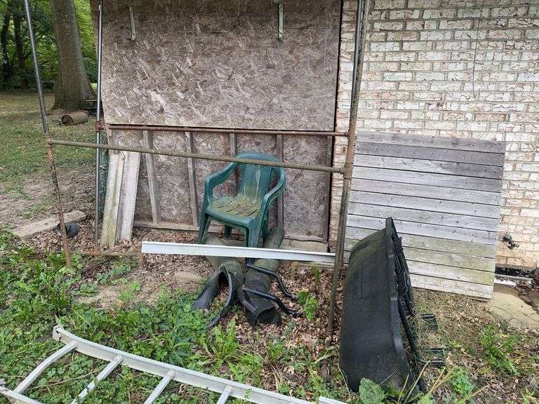 Garden Hose and Ladder, Chair, Pipes