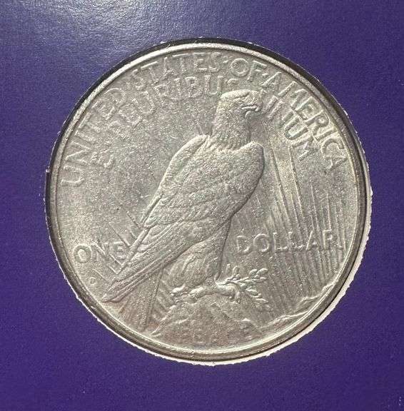 Lot of Two (2) Peace Silver Dollars with Commemorative Cards & Stamps