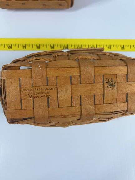 (4) Small Longaberger Baskets, Pumpkin Patch Tie-On