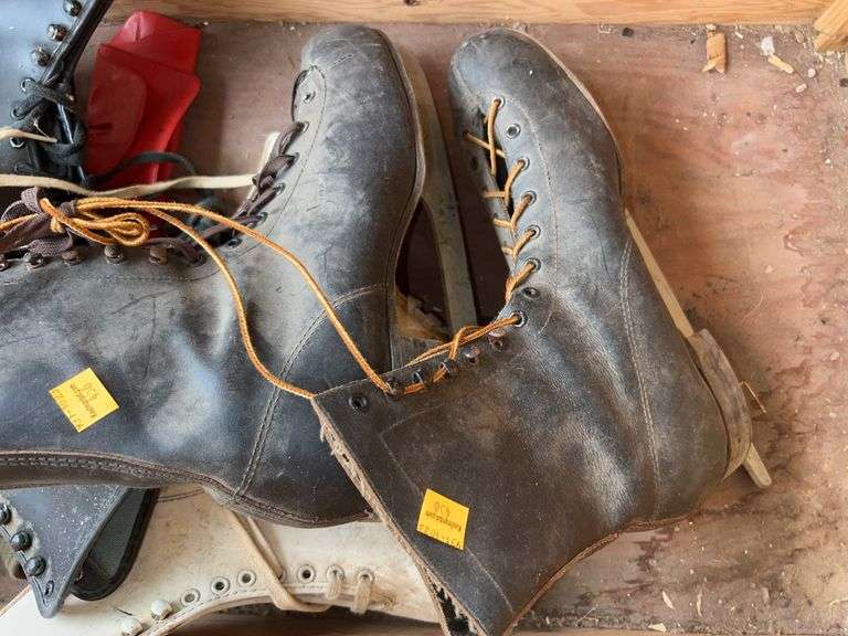Assortment of Vintage Ice Skates