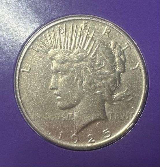 Lot of Two (2) Peace Silver Dollars with Commemorative Cards & Stamps