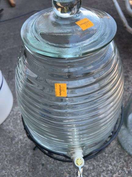 (2) Glass Drink Dispensers
