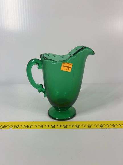 Fostoria Green Creamer Pitcher