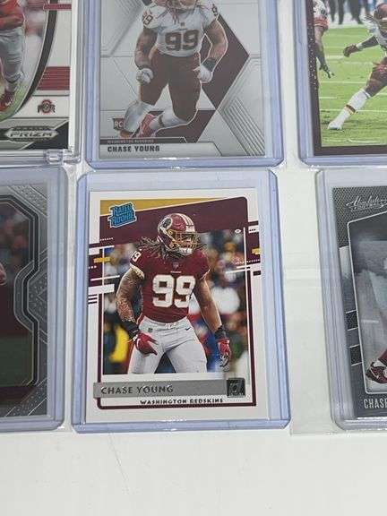 (6) Chase Young Football Trading Cards