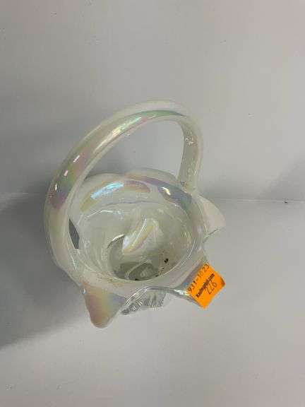 2 Fenton Baskets, 1 Fenton Candy Dish ( All 3 Pieces Damaged)