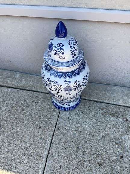 Large Oriental Chinese Porcelain Spice Jar 26” H