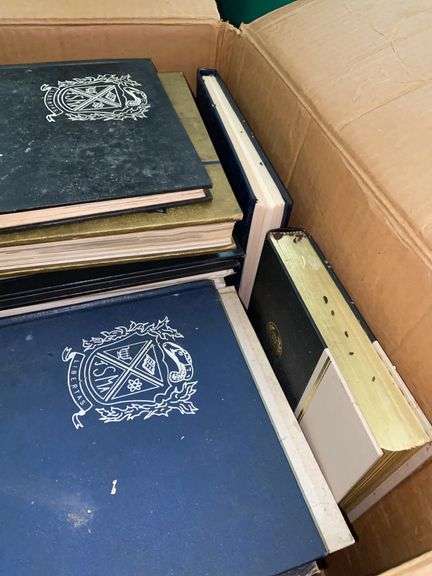 Large Box of Assorted Yearbooks and Books