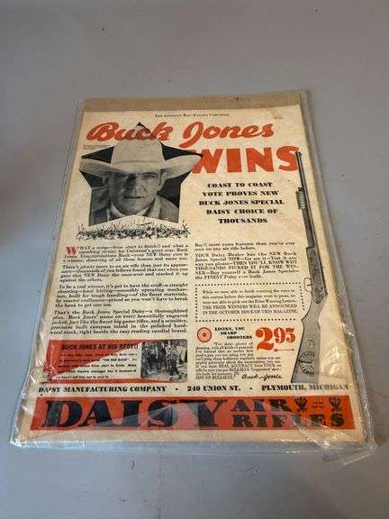BUCK JONES ADVERTISING POSTER
