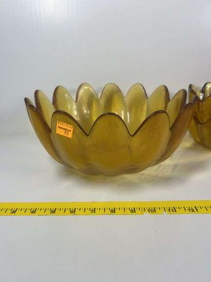 Vintage Blenko Lotus Bowl Set