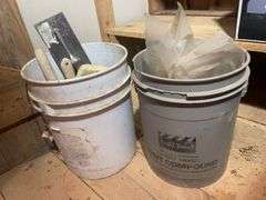 (2) buckets of cementing and masonry items