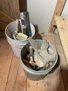 (2) buckets of cementing and masonry items
