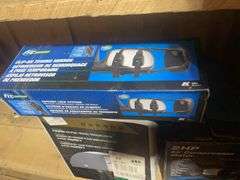 2 HP air compressor motor, travel trailer cover, and towing mirror