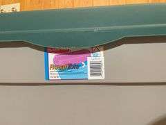 (2) matching Rubbermaid totes